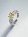 thumb 925 Sterling Silver High Carbon Diamond Geometric Luxury Band Ring 2