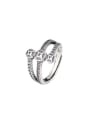 thumb 925 Sterling Silver Coin Vintage Stackable Ring 0