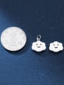 thumb S925 Silver Electroplating Brushed Smiley Cloud Pendant 2
