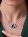thumb 925 Sterling Silver High Carbon Diamond Butterfly Luxury Necklace 1