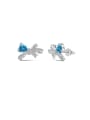 thumb 925 Sterling Silver Cubic Zirconia Bowknot Dainty Stud Earring 0