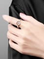 thumb 925 Sterling Silver Geometric Minimalist Couple Ring 1
