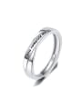thumb 925 Sterling Silver Letter Minimalist Couple Ring 2