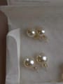 thumb 925 Sterling Silver Freshwater Pearl Ball Dainty Stud Earring 2