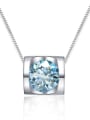 thumb 925 Sterling Silver Moissanite Geometric Classic Necklace 2
