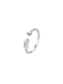 thumb 925 Sterling Silver Leaf Dainty Band Ring 0