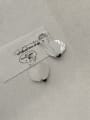 thumb 925 Sterling Silver Shell Geometric Vintage Huggie Earring 0