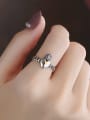 thumb 925 Sterling Silver Crown Heart Vintage Band Ring 2