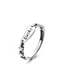 thumb 925 Sterling Silver Irregular Vintage Twist Chain  Band Ring 0