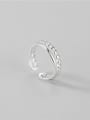 thumb 925 Sterling Silver Double Layer Bead Minimalist Stackable Ring 2