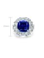 thumb 925 Sterling Silver High Carbon Diamond Geometric Luxury Ring 2