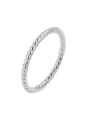 thumb 925 Sterling Silver Bead Geometric Minimalist Band Ring 4