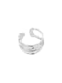 thumb 925 Sterling Silver Geometric Minimalist  Multilayer layer Line Stackable Ring 4