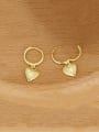 thumb 925 Sterling Silver Cubic Zirconia Heart Minimalist Huggie Earring 2