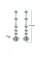 thumb 925 Sterling Silver Moissanite Tassel Dainty Cluster Earring 3
