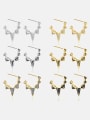 thumb 925 Sterling Silver Cubic Zirconia Geometric Dainty Stud Earring 2