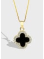 thumb 925 Sterling Silver Shell Clover Minimalist Necklace 3