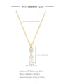 thumb 925 Sterling Silver Cubic Zirconia Geometric Dainty Necklace 2