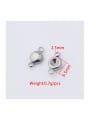 thumb Stainless steel Round Double circle birthstone base Connectors 1