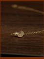 thumb 925 Sterling Silver Cubic Zirconia Leaf Dainty Necklace 2