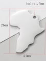 thumb Stainless Steel Africa Map Shape Pendant 2