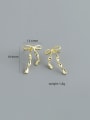 thumb 925 Sterling Silver Bowknot Minimalist Drop Earring 2