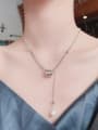 thumb 925 Sterling Silver Geometric Vintage Lariat Necklace 1