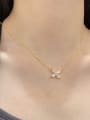 thumb 925 Sterling Silver 5A  Cubic Zirconia Flower Minimalist Necklace 1