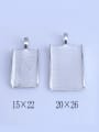 thumb 925 Sterling Silver 18K White Gold Plated Geometric Pendant Setting Stone size: 15*22mm 20*26mm 0
