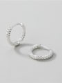 thumb 925 Sterling Silver Round Minimalist Huggie Earring 2