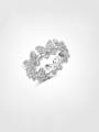 thumb 925 Sterling Silver Cubic Zirconia Butterfly Dainty Band Ring 2