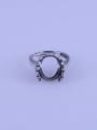 thumb 925 Sterling Silver Geometric Ring Setting Stone size: 11*14mm 0