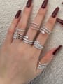 thumb 925 Sterling Silver Cubic Zirconia Geometric Luxury Stackable Ring 1