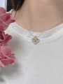 thumb 925 Sterling Silver High Carbon Diamond Flower Dainty Necklace 1