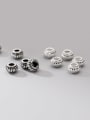 thumb S925 plain silver retro old 5mm pattern spacer flat beads 1