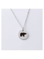 thumb Stainless steel simple disc necklace pendant 0