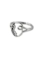 thumb 925 Sterling Silver  Minimalist Hollow Facebook Band Ring 3