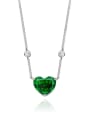thumb 925 Sterling Silver High Carbon Diamond Heart Luxury Necklace 0