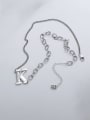 thumb 925 Sterling Silver Letter K Vintage Asymmetrical  Chain Necklace 2