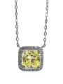 thumb 925 Sterling Silver High Carbon Diamond Geometric Dainty Necklace 2