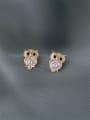 thumb 925 Sterling Silver Cubic Zirconia Owl Cute Stud Earring 1