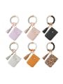 thumb Alloy Silicone Beads Leather Coin Purse Bracelet /Key Chain 2