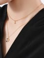 thumb 925 Sterling Silver Cubic Zirconia Moon Minimalist Multi Strand Necklace 2