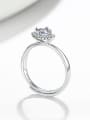 thumb 925 Sterling Silver Moissanite Geometric Dainty Band Ring 2