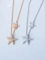 thumb 925 Sterling Silver Cubic Zirconia  Sea Star Dainty Necklace 0