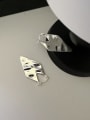 thumb 925 Sterling Silver Geometric Minimalist Stud Earring 2
