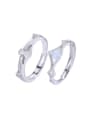 thumb 925 Sterling Silver Cubic Zirconia Irregular Minimalist Couple Ring 0