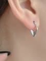 thumb 925 Sterling Silver Irregular Vintage Huggie Earring 1