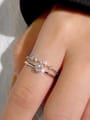 thumb 925 Sterling Silver Moissanite Irregular Dainty Stackable Ring 1