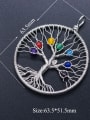 thumb Stainless steel Tree Round Charm Height : 63.5 mm , Width: 51.5 mm 1